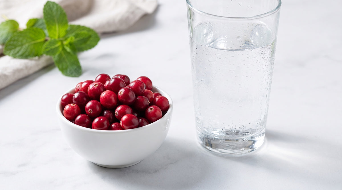 Mirtilli rossi e acqua: idratazione e benessere delle vie urinarie