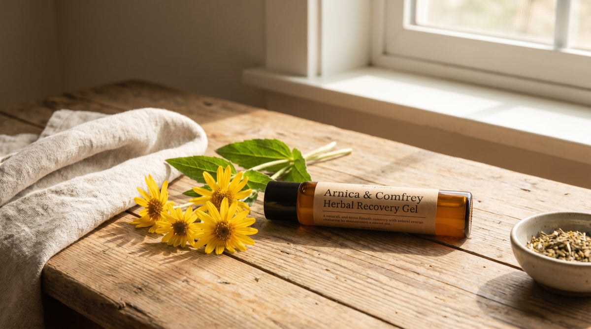 Gel da massaggio con arnica e artiglio del diavolo, asciugamano per il dopo sport