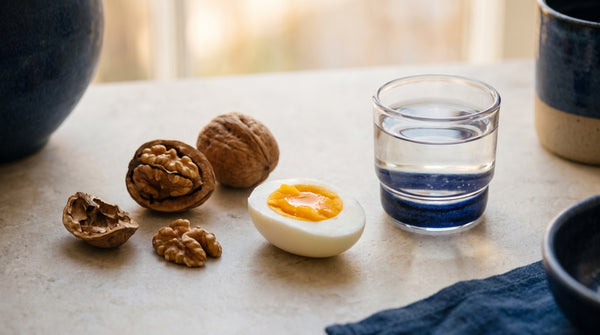 Noci, un uovo e un bicchiere d'acqua: colina e alimenti per la mente