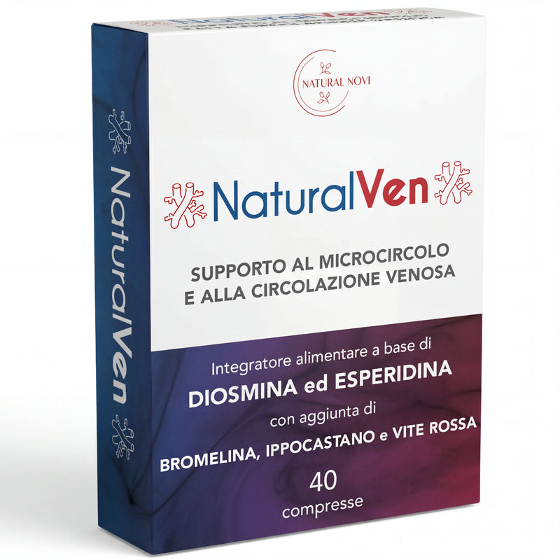 NaturalVen | Diosmina Esperidina 450mg + Bromelina, Ippocastano e Vite Rossa