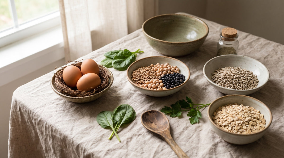 Alimenti fonte di L-cistina e proteine: uova, legumi e semi per i capelli