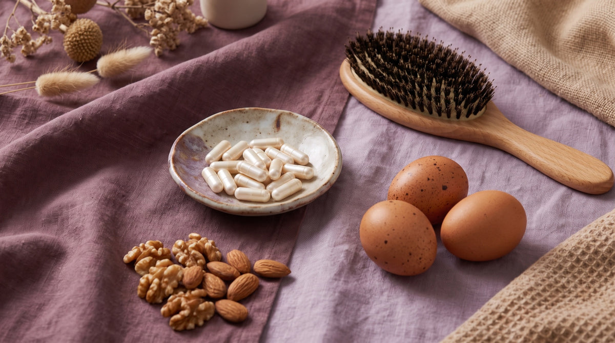 Migliori integratori per i capelli: capsule, uova, frutta secca e spazzola