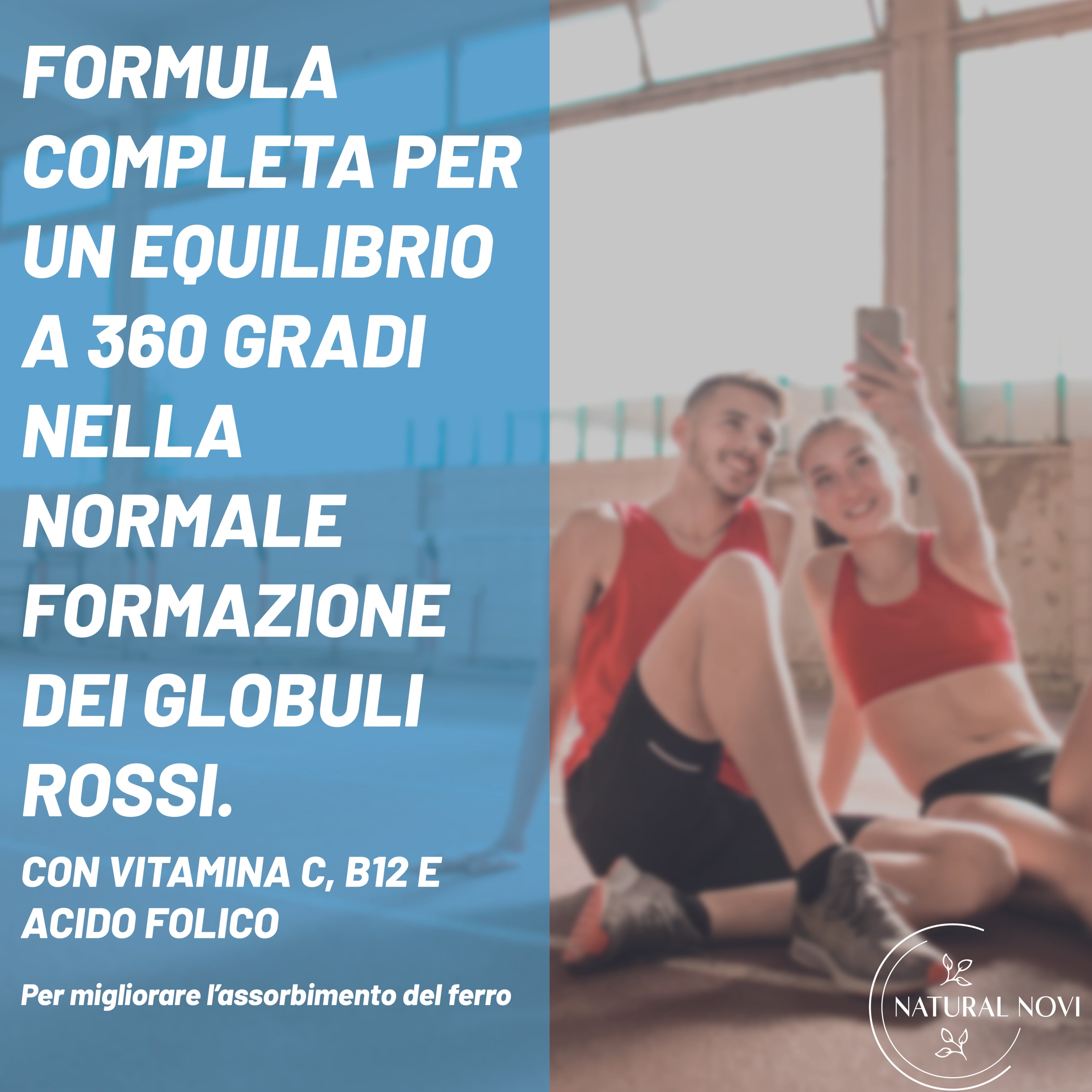 Ferro Integratore 28mg NaturalFer® | 160 compresse | Vitamina C + Vitamina b12 e acido Folico | Supporto Energetico e stanchezza | Senza Glutine | Senza Lattosio