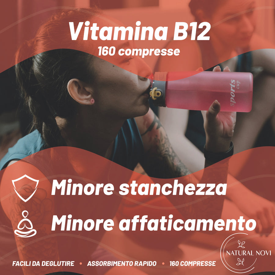 Confezione Vitamina B12 1000 mcg Natural Novi con 160 micro compresse masticabili al gusto fragola — foto 6
