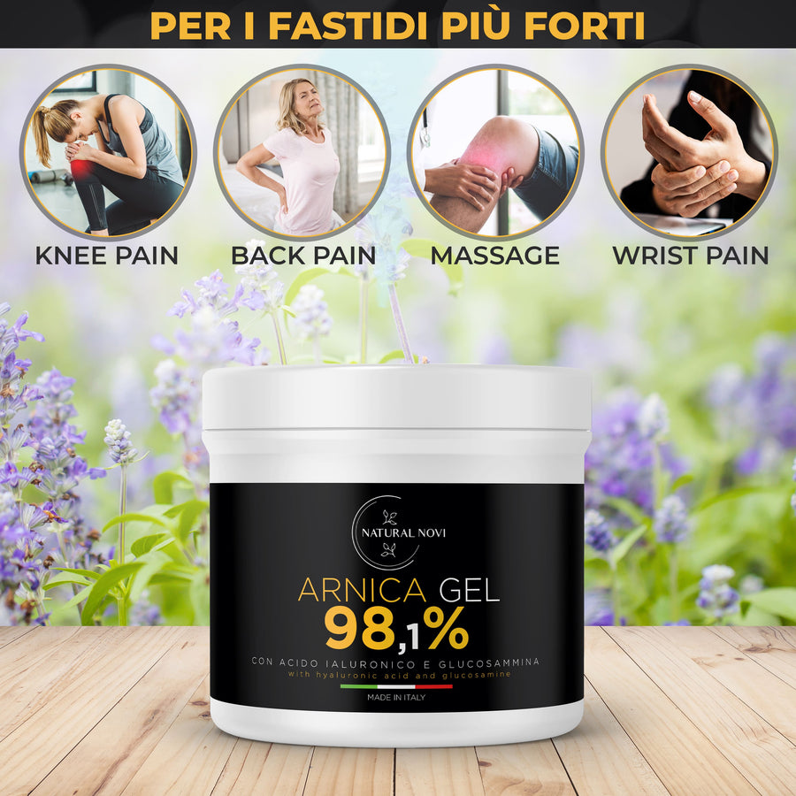 Barattolo di Arnica Gel Natural Novi concentrata al 98,1% formato maxi da 550 ml — foto 6