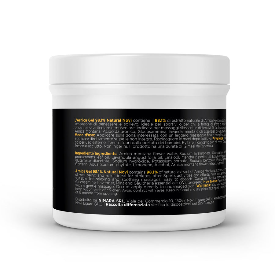 Barattolo di Arnica Gel Natural Novi concentrata al 98,1% formato maxi da 550 ml — foto 2