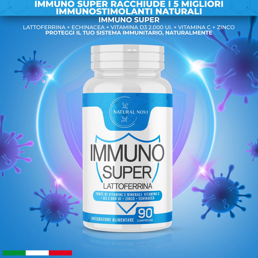 Barattolo Immuno Super Lattoferrina Pura Natural Novi con 90 compresse, 3 mesi di fornitura — foto 6